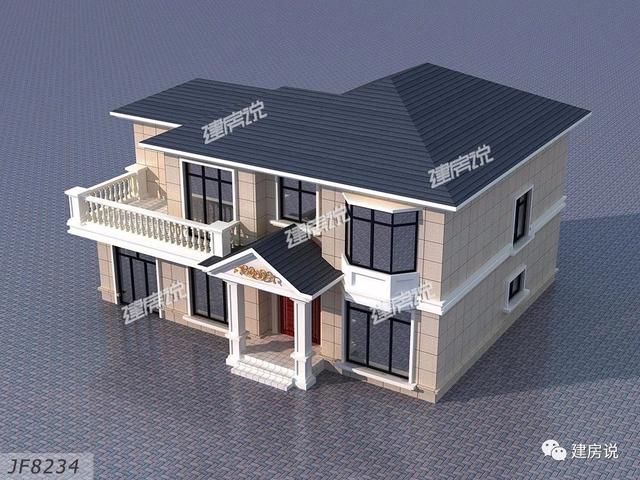 3套二層歐式別墅圖，現(xiàn)代亮麗的外觀，第1套26萬(wàn)建，可以說(shuō)非常便宜了