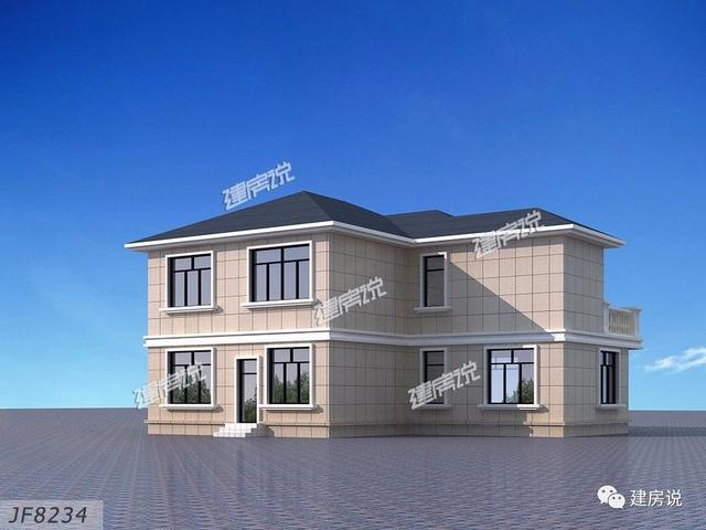 3套二層歐式別墅圖，現(xiàn)代亮麗的外觀，第1套26萬(wàn)建，可以說(shuō)非常便宜了