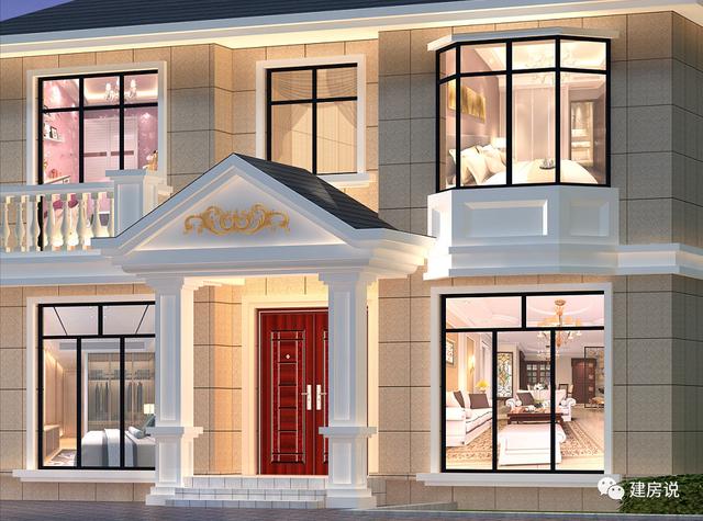 3套二層歐式別墅圖，現(xiàn)代亮麗的外觀，第1套26萬(wàn)建，可以說(shuō)非常便宜了