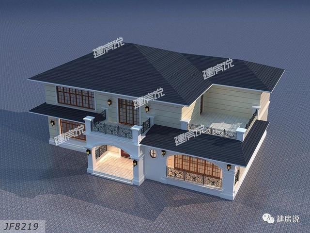 3套二層歐式別墅圖，現(xiàn)代亮麗的外觀，第1套26萬(wàn)建，可以說(shuō)非常便宜了