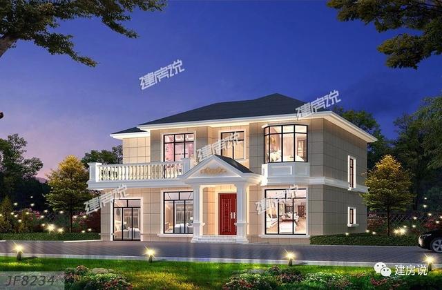 3套二層歐式別墅圖，現(xiàn)代亮麗的外觀，第1套26萬(wàn)建，可以說(shuō)非常便宜了