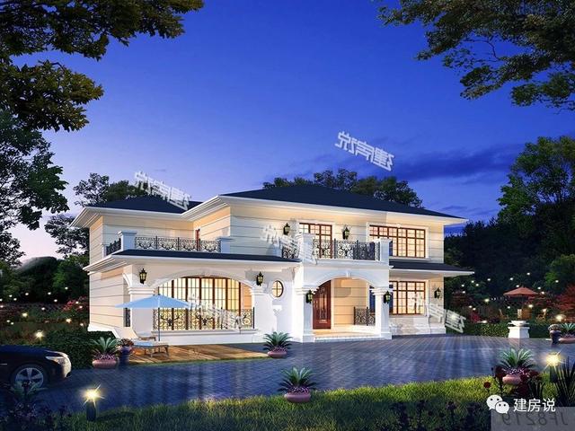 3套二層歐式別墅圖，現(xiàn)代亮麗的外觀，第1套26萬(wàn)建，可以說(shuō)非常便宜了