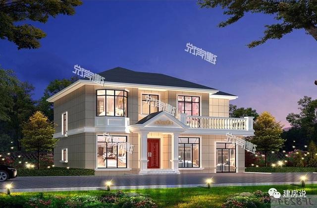 3套二層歐式別墅圖，現(xiàn)代亮麗的外觀，第1套26萬(wàn)建，可以說(shuō)非常便宜了