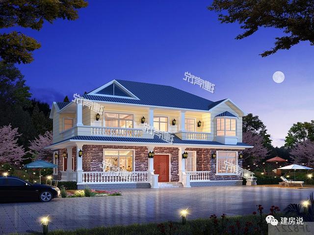 3套二層歐式別墅圖，現(xiàn)代亮麗的外觀，第1套26萬(wàn)建，可以說(shuō)非常便宜了