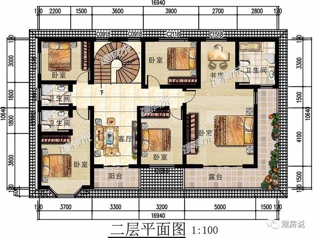 3套二層歐式別墅圖，現(xiàn)代亮麗的外觀，第1套26萬(wàn)建，可以說(shuō)非常便宜了