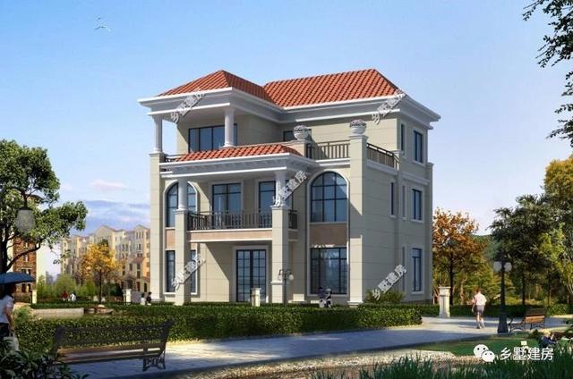 40萬建11X11米農(nóng)村三層別墅圖，美觀實(shí)用，完全符合中國(guó)人對(duì)于房子的審美追求