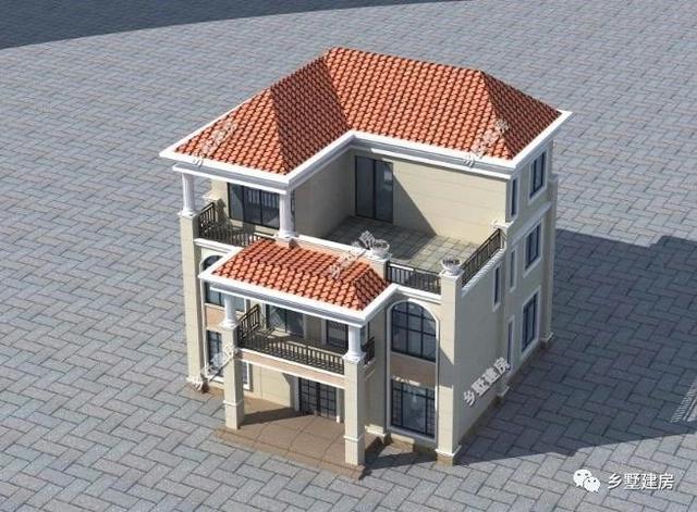 40萬建11X11米農(nóng)村三層別墅圖，美觀實(shí)用，完全符合中國(guó)人對(duì)于房子的審美追求