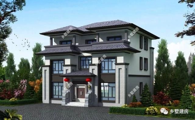 40萬建11X11米農(nóng)村三層別墅圖，美觀實(shí)用，完全符合中國(guó)人對(duì)于房子的審美追求