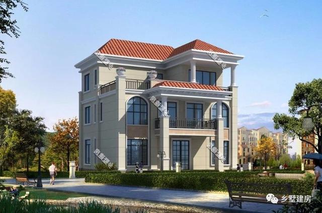 40萬建11X11米農(nóng)村三層別墅圖，美觀實(shí)用，完全符合中國(guó)人對(duì)于房子的審美追求