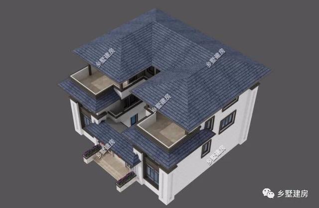 新款階梯式外觀三層四合院別墅圖，快來看看，內(nèi)外兼修！
