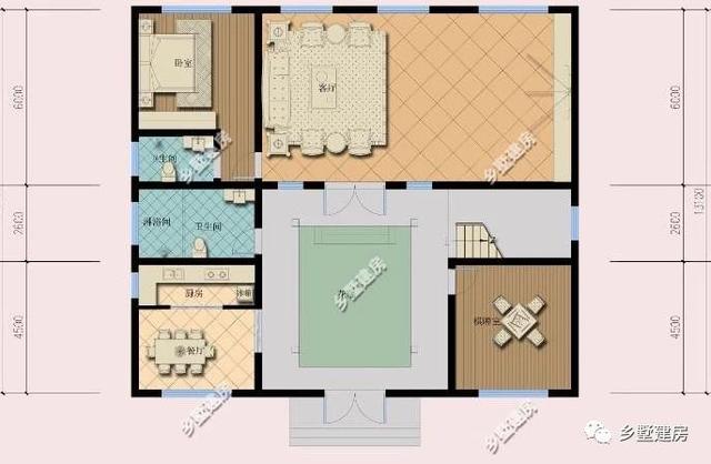新款階梯式外觀三層四合院別墅圖，快來看看，內(nèi)外兼修！