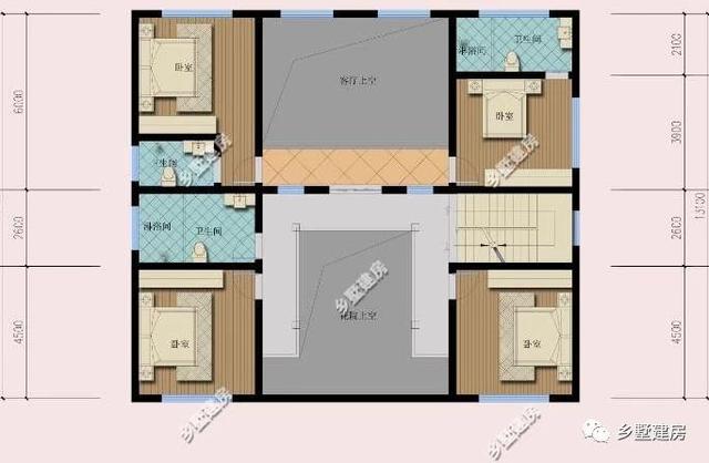 新款階梯式外觀三層四合院別墅圖，快來看看，內(nèi)外兼修！