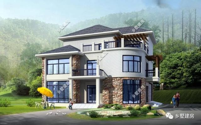 新款階梯式外觀三層四合院別墅圖，快來看看，內(nèi)外兼修！