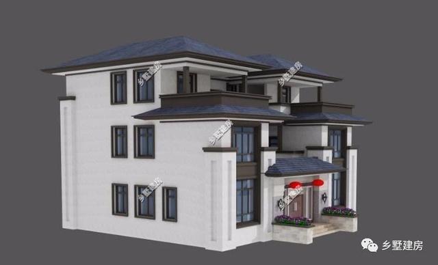新款階梯式外觀三層四合院別墅圖，快來看看，內(nèi)外兼修！