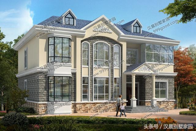 這棟14.4X11.4米兩層別墅設計圖超適合在北方建筑，北方的朋友看過來！