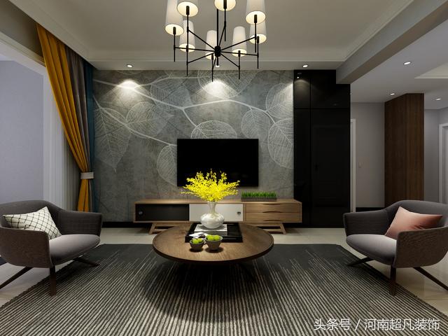 120平現(xiàn)代簡約的裝修效果圖，撥動你的心弦，邊線條都很硬朗，空間大方簡約，讓人心曠神怡