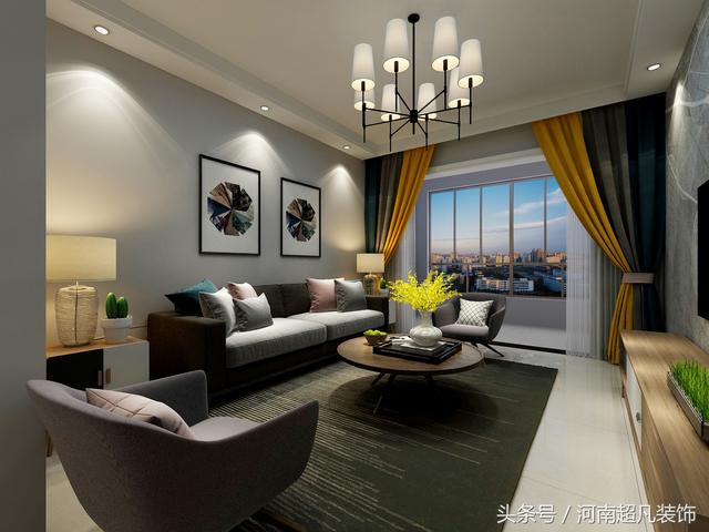 120平現(xiàn)代簡約的裝修效果圖，撥動你的心弦，邊線條都很硬朗，空間大方簡約，讓人心曠神怡