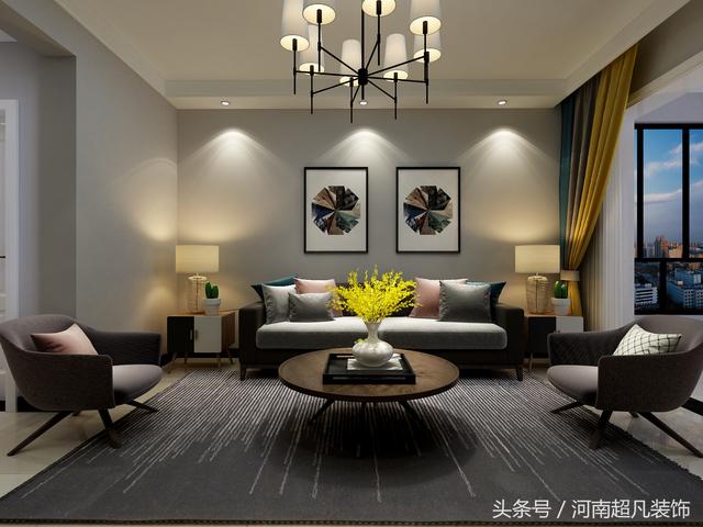 120平現(xiàn)代簡約的裝修效果圖，撥動你的心弦，邊線條都很硬朗，空間大方簡約，讓人心曠神怡