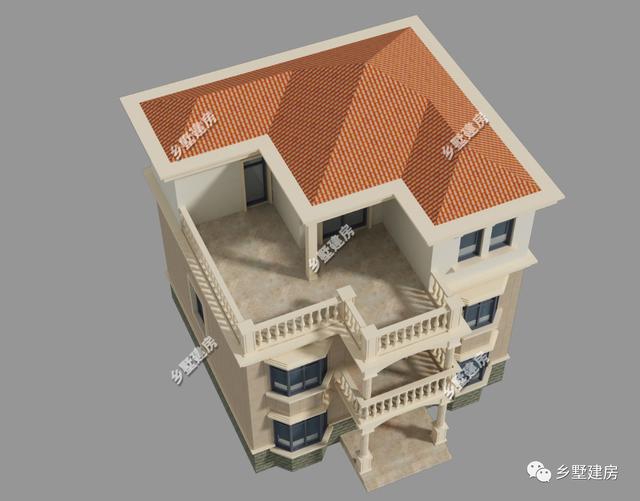 27萬(wàn)就能建的10X9米農(nóng)村三層別墅設(shè)計(jì)圖，8室2廳還帶露臺(tái)