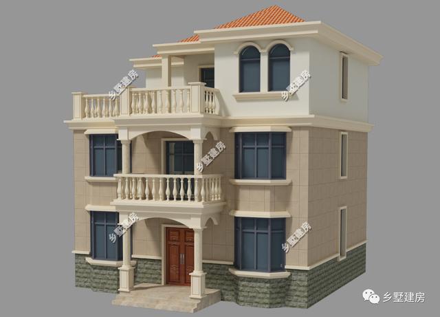27萬(wàn)就能建的10X9米農(nóng)村三層別墅設(shè)計(jì)圖，8室2廳還帶露臺(tái)