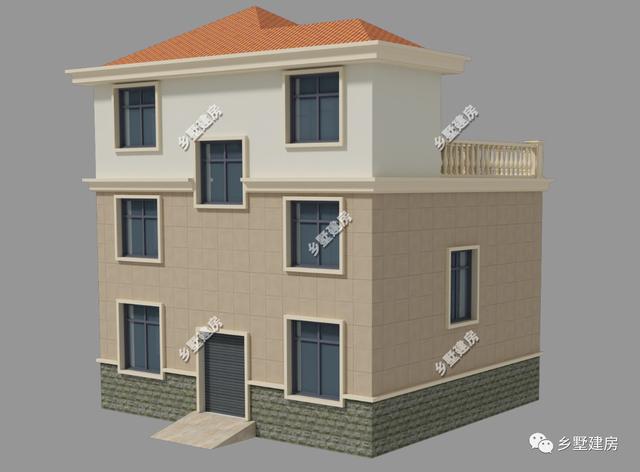 27萬(wàn)就能建的10X9米農(nóng)村三層別墅設(shè)計(jì)圖，8室2廳還帶露臺(tái)