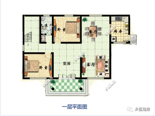 三款造型時尚亮麗的農(nóng)村別墅設計圖，超大客廳還有堂屋，造價不到30萬