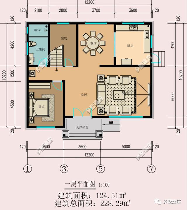 三款造型時尚亮麗的農(nóng)村別墅設計圖，超大客廳還有堂屋，造價不到30萬
