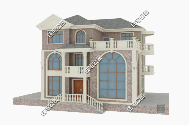 三層農(nóng)村別墅設(shè)計(jì)圖，挑空大廳旋轉(zhuǎn)樓梯，給你一個(gè)時(shí)尚鄉(xiāng)村生活