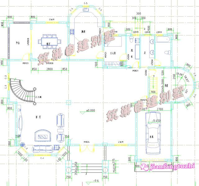 75萬總建筑面積700平米高端大氣三層花園大型別墅設(shè)計(jì)圖，真的超級豪華大氣