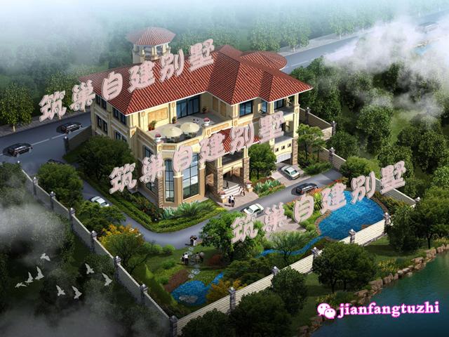 75萬總建筑面積700平米高端大氣三層花園大型別墅設(shè)計(jì)圖，真的超級豪華大氣