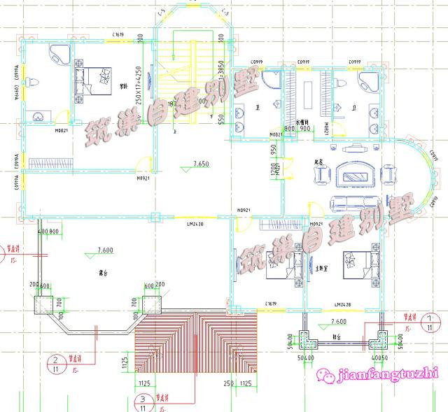 75萬總建筑面積700平米高端大氣三層花園大型別墅設(shè)計(jì)圖，真的超級豪華大氣