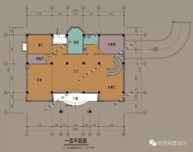 帶地下車庫(kù)，茶室和書房的三層歐式別墅設(shè)計(jì)圖，9室4廳，適合農(nóng)村自建！