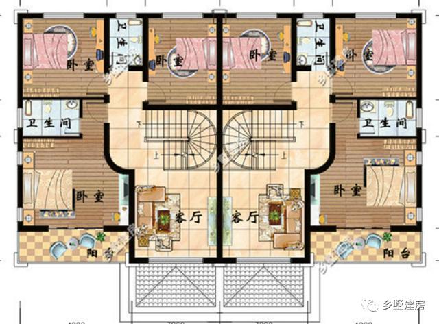 一套圖紙建兩棟別墅，在農(nóng)村自建房就需要這樣的設(shè)計圖紙，既方便又省錢