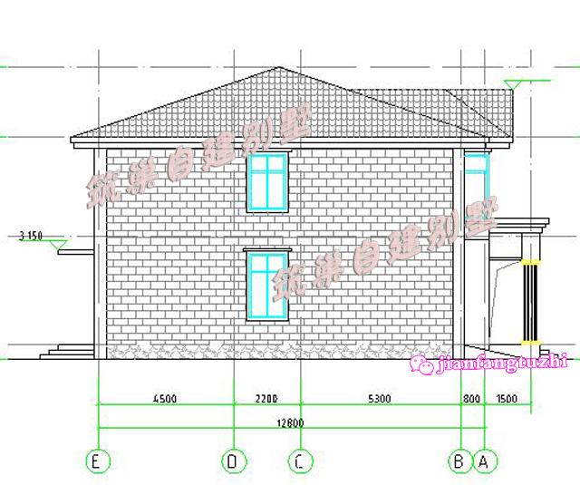 2層農(nóng)村自建房設(shè)計(jì)圖帶車庫(kù)別墅效果圖，面寬20米前后門設(shè)計(jì)，整體盡顯素雅高檔