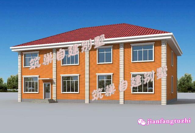 2層農(nóng)村自建房設(shè)計(jì)圖帶車庫(kù)別墅效果圖，面寬20米前后門設(shè)計(jì)，整體盡顯素雅高檔