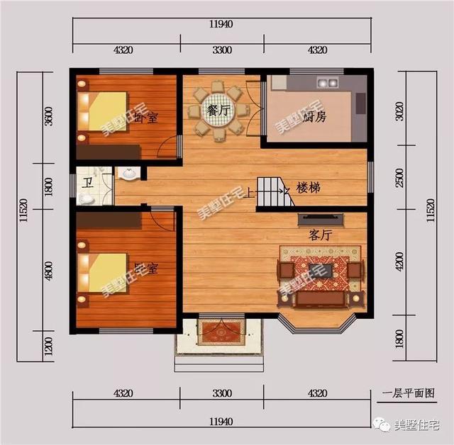 3套平屋頂實(shí)用小別墅設(shè)計(jì)圖，造價(jià)26萬左右，建好了全村人都羨慕