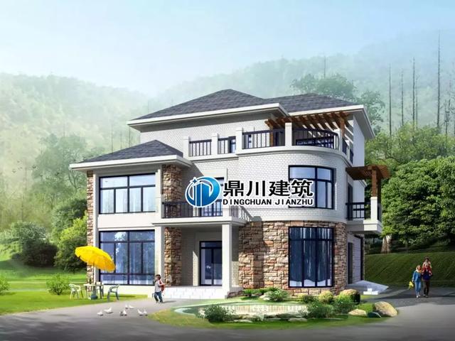 一套別墅，兩種布局設(shè)計(jì)，三層簡(jiǎn)歐風(fēng)格的別墅設(shè)計(jì)圖，造價(jià)只要28萬，建好驚艷鄰里鄉(xiāng)親