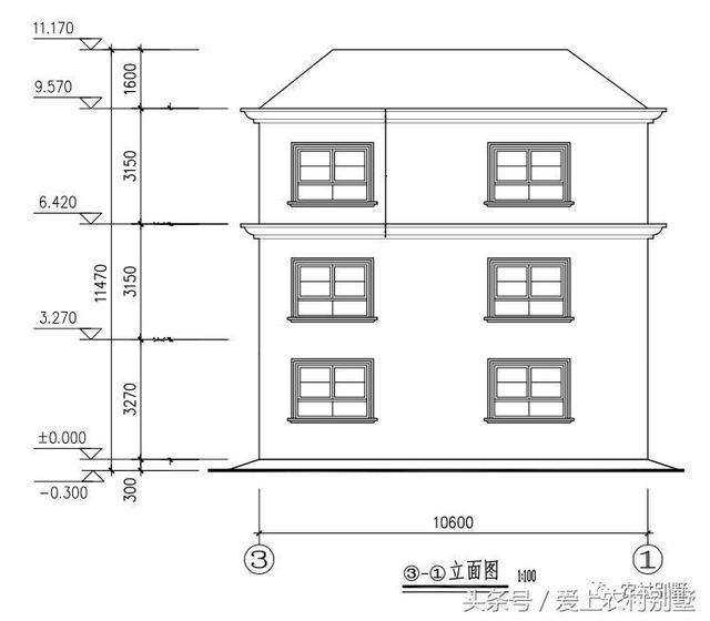 10x12米三層農(nóng)村自建房設(shè)計圖，挑空客廳，主體造價35萬，簡直不要太經(jīng)濟(jì)適用