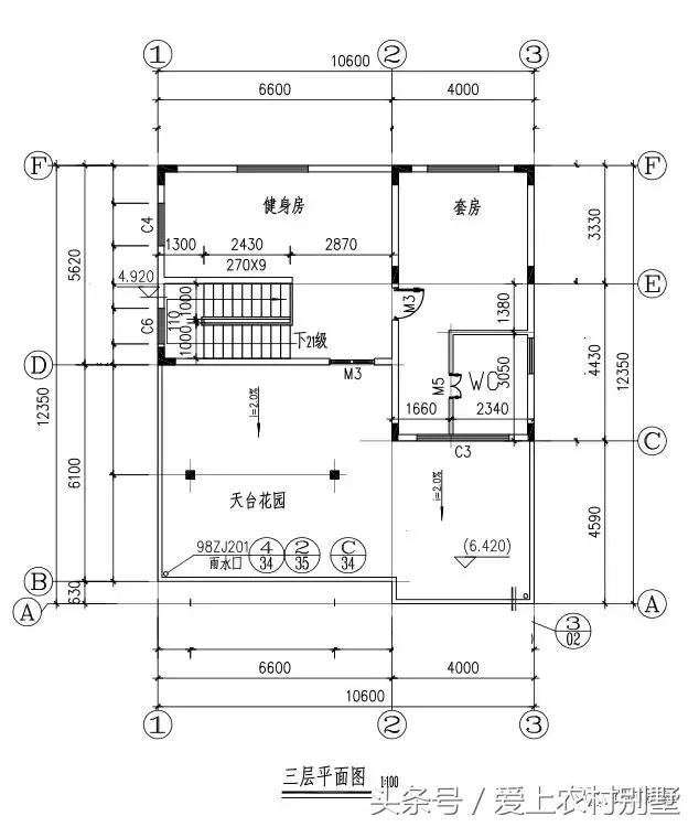 10x12米三層農(nóng)村自建房設(shè)計圖，挑空客廳，主體造價35萬，簡直不要太經(jīng)濟(jì)適用