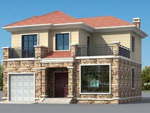 3廳4臥帶車庫二層簡(jiǎn)約別墅設(shè)計(jì)圖，造價(jià)20萬左右，復(fù)古的時(shí)尚