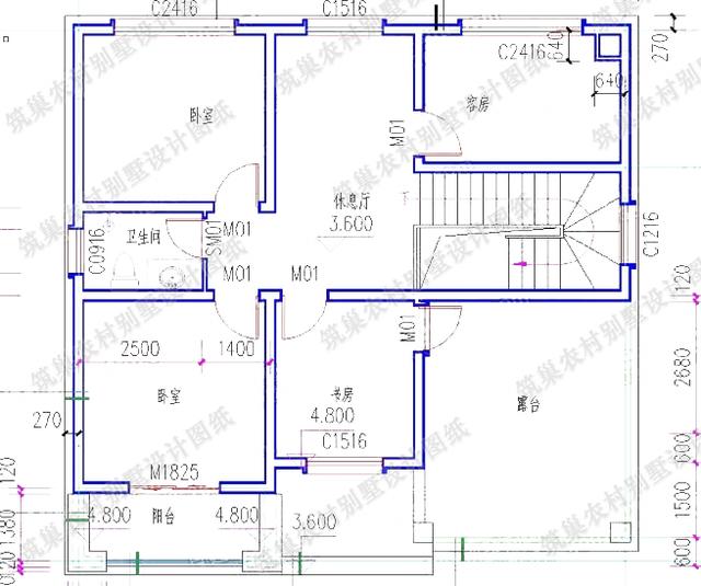 3廳4臥帶車庫二層簡(jiǎn)約別墅設(shè)計(jì)圖，造價(jià)20萬左右，復(fù)古的時(shí)尚