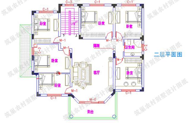 2款25萬以內(nèi)漂亮的二層農(nóng)村自建房全套CAD施工效果圖設(shè)計圖，建房子，住的舒服最重要