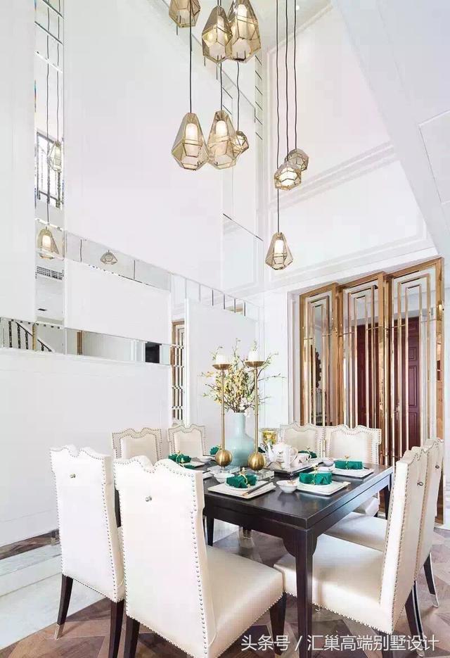 這樣小清新的別墅裝修，奢華大氣不浮夸，這種簡約歐式風你喜歡嗎？