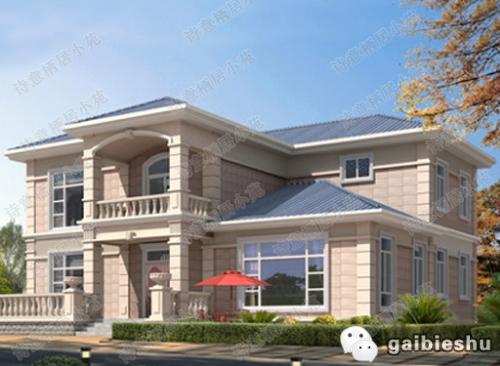 28萬15×11米3廳5臥帶主臥套房二層獨棟別墅設(shè)計效果圖，戶型雅觀精致