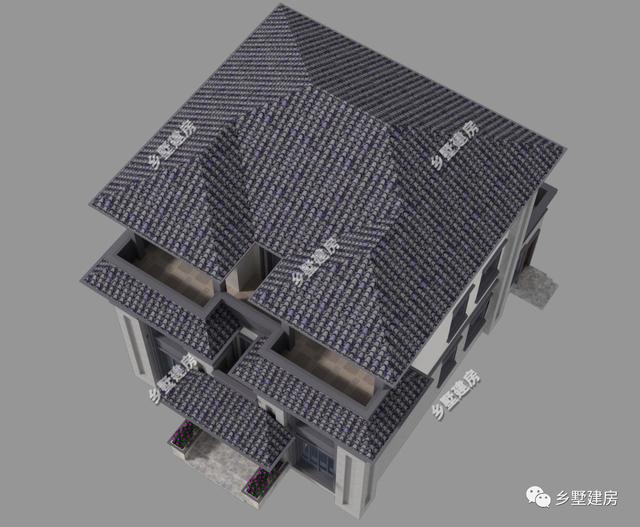 農村中式別墅設計圖，帶佛堂、茶室、花院，9X12米，造價只要38萬！