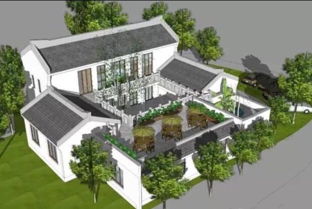 傳統(tǒng)中式四合院別墅設(shè)計圖，農(nóng)村自建房的優(yōu)選，你需要的它都有