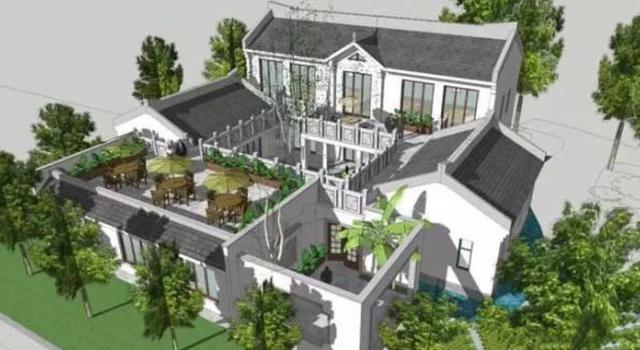 傳統(tǒng)中式四合院別墅設(shè)計圖，農(nóng)村自建房的優(yōu)選，你需要的它都有