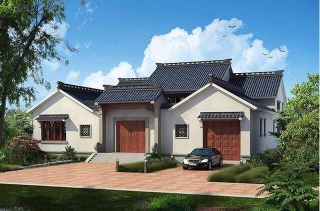 傳統(tǒng)中式四合院別墅設(shè)計圖，農(nóng)村自建房的優(yōu)選，你需要的它都有