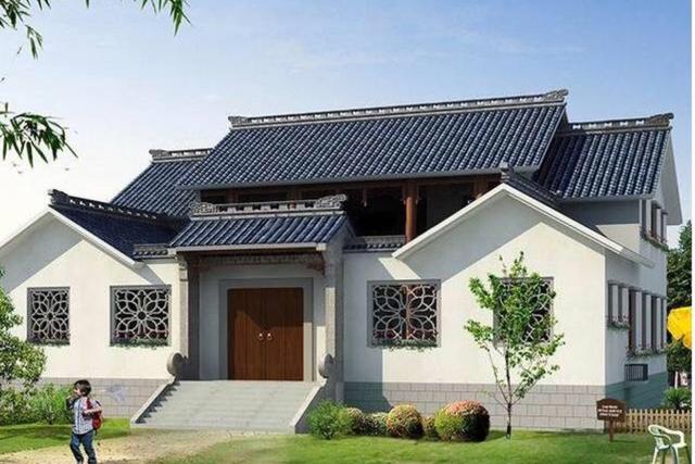 傳統(tǒng)中式四合院別墅設(shè)計圖，農(nóng)村自建房的優(yōu)選，你需要的它都有