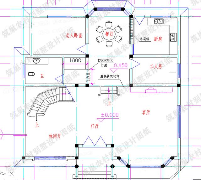 2款12×12米三層農(nóng)村私家別墅，造價(jià)30萬(wàn)，帶挑空客廳+健身室+落地窗，采用多窗設(shè)計(jì)，采光透氣。